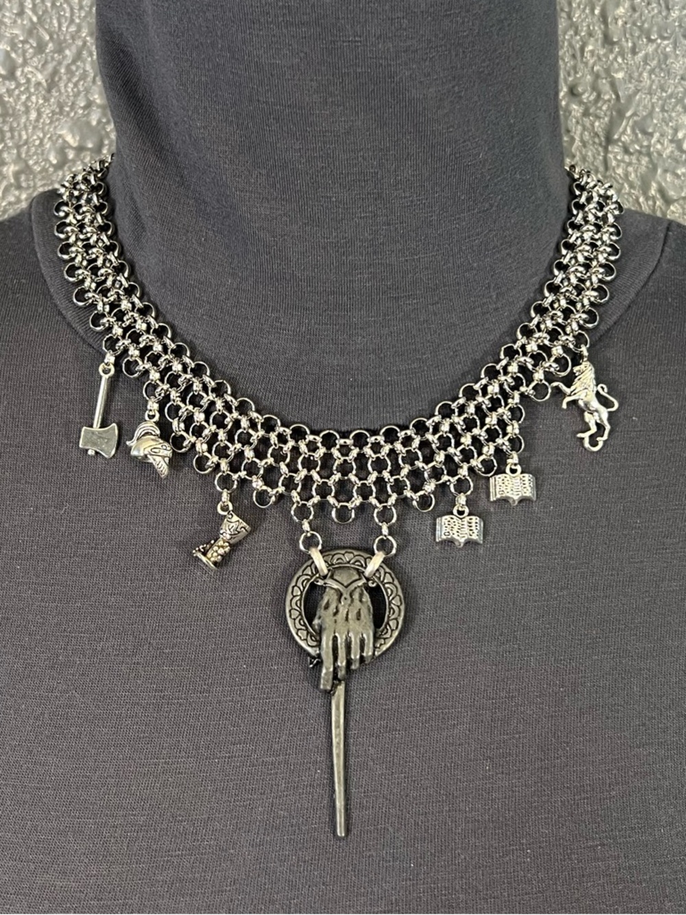 Tyrion Lannister Game of Thrones Handmade Chainmail Character Necklace Fantasy